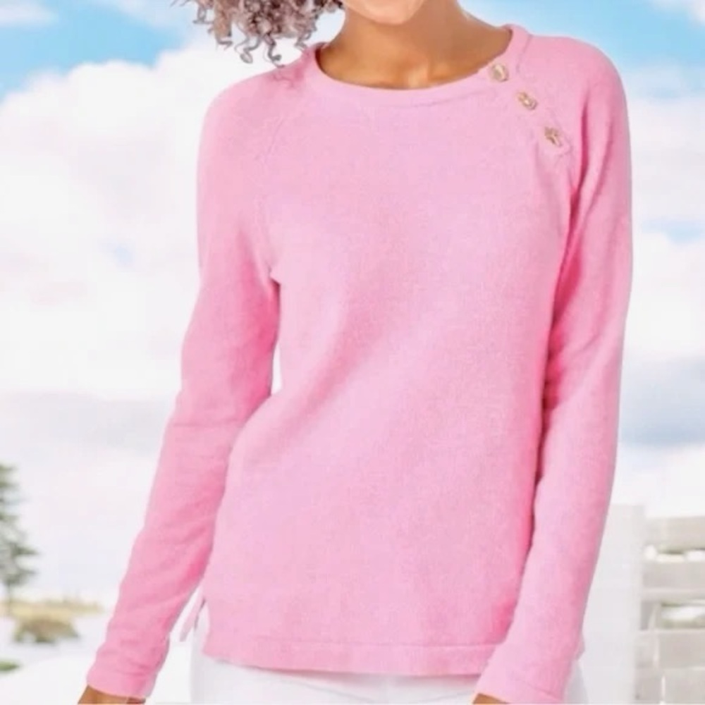Lilly Pulitzer Pippin Sweater in Mandevilla Baby Pink size L
